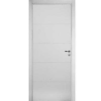 Puerta Placa De Abrir Izquierda Oblak Dommo (H) Mdf Blanco Simple Contacto Marco De Alumin