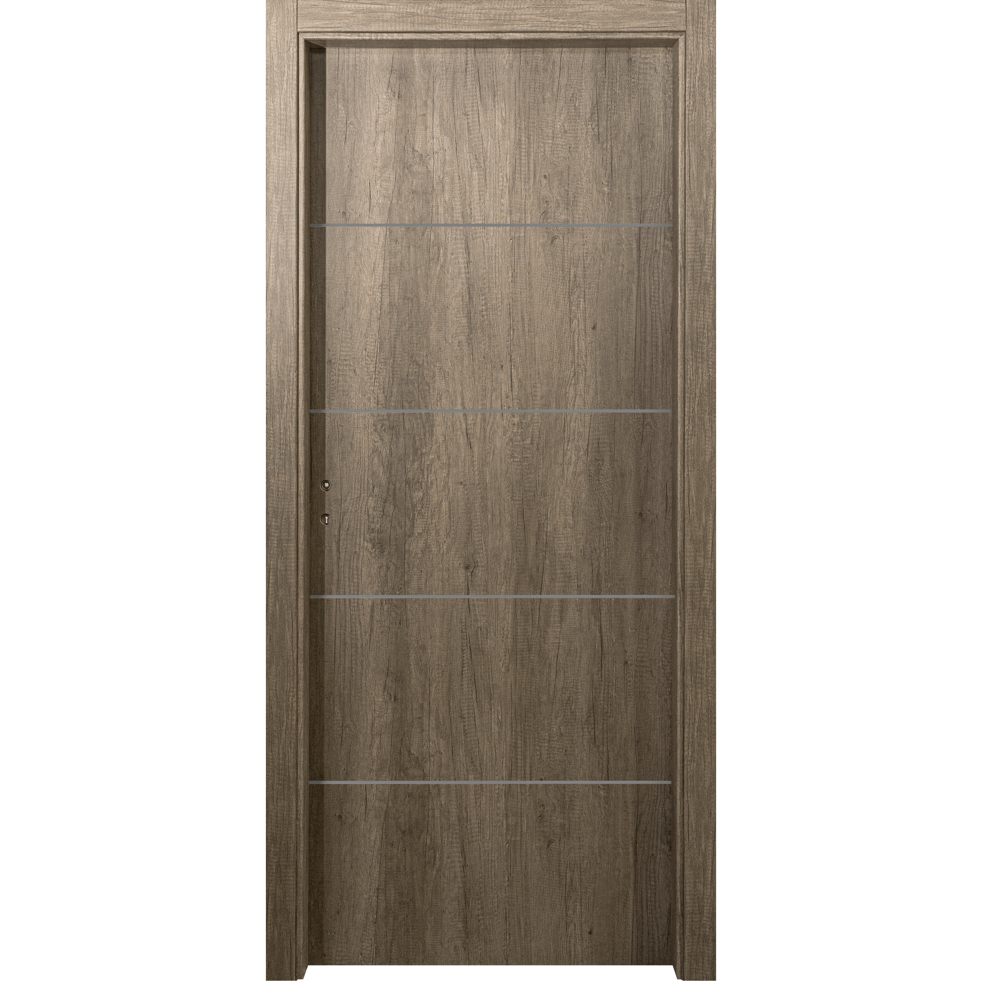 Oblak Puerta Placa 220 Ab Der Tekstura (H) Nogal Marco de Madera 80/20