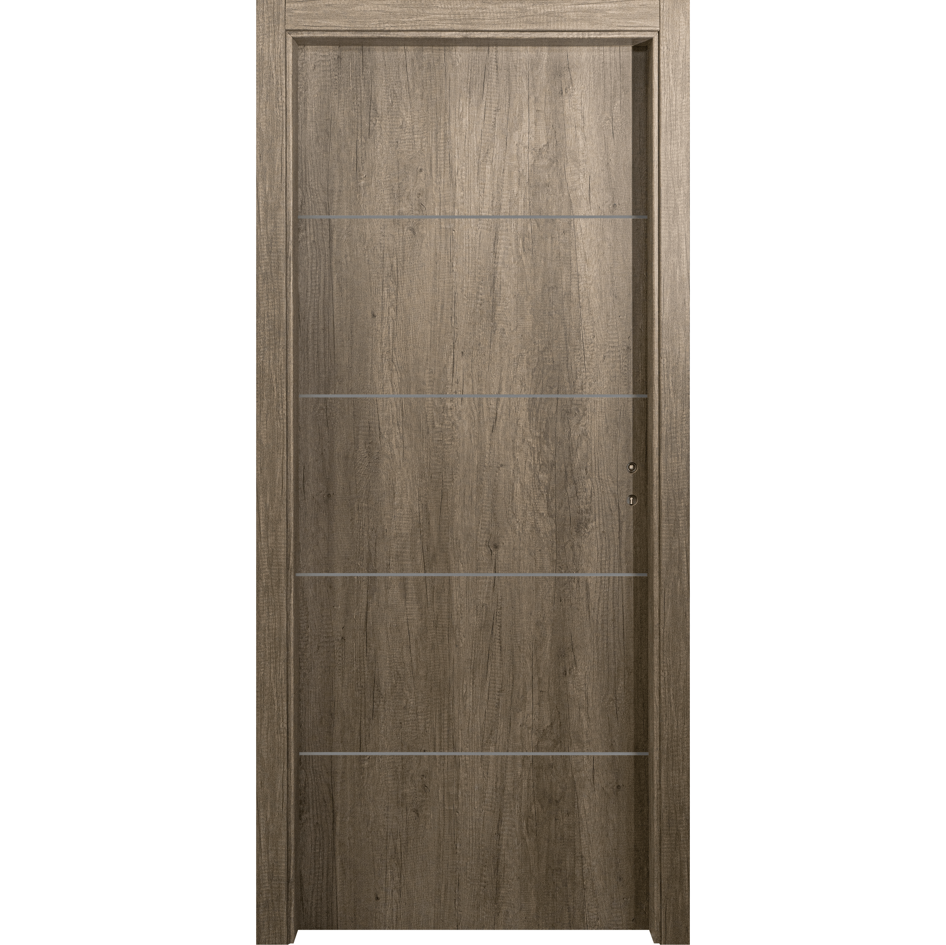 Oblak Puerta Placa 220 Ab Izq Tekstura (H) Nogal Marco de Madera 80/20