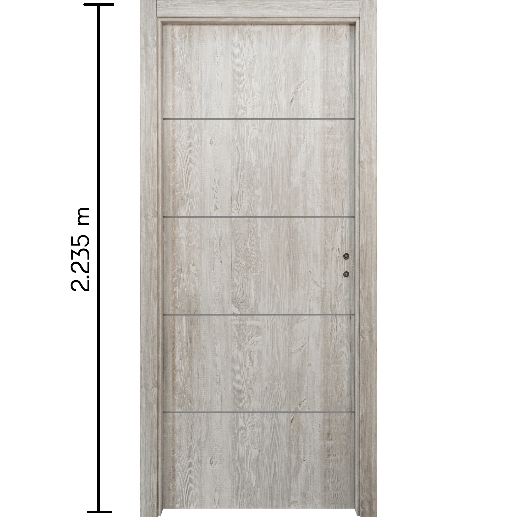 Puerta Placa 220 Oblak Ab Izq Tekstura (H) SC Nevada Marco Madera 80/10