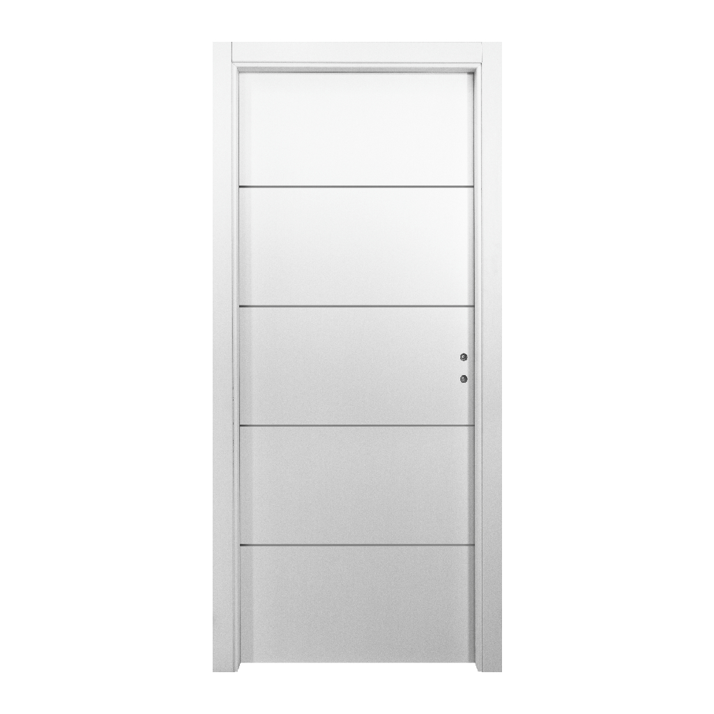 Puerta Placa Oblak Teks (H) Sc Blanco Marco de Madera 60x20 Izquierda