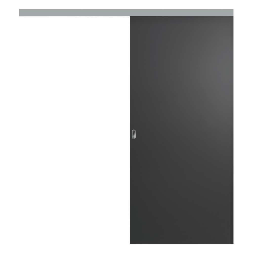 Puerta Corredera Externa Oblak Teks (L) Sc Grafito 80 C/Kit Herr.