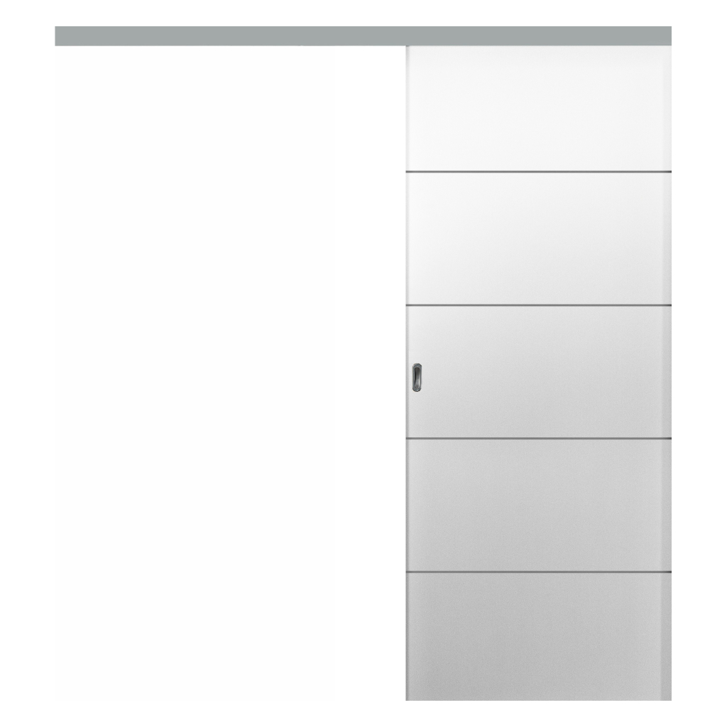 Puerta Corredera Externa Oblak Teks (H) Sc Blanco 90 C/Kit Herr.