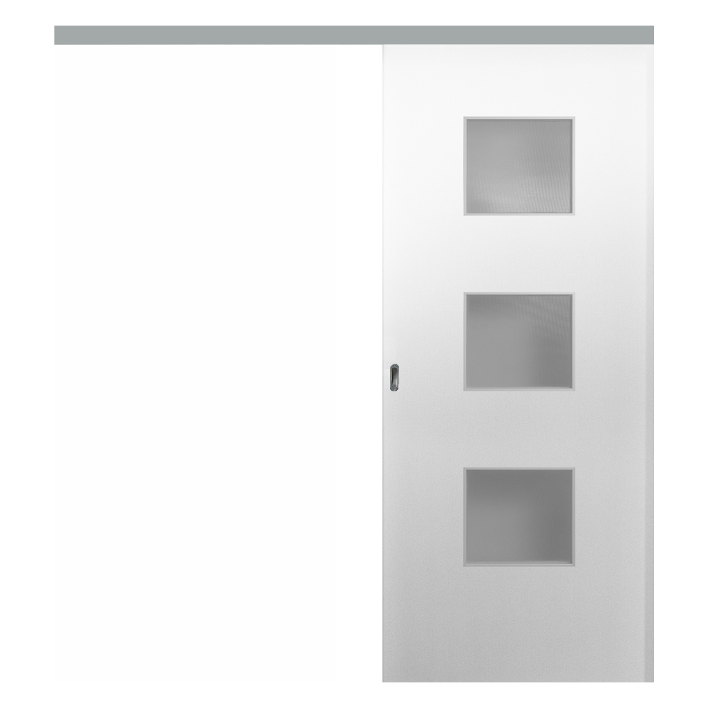 Puerta Corredera Externa Oblak Teks (Q) Sc Blanco 70 C/Kit Herr.