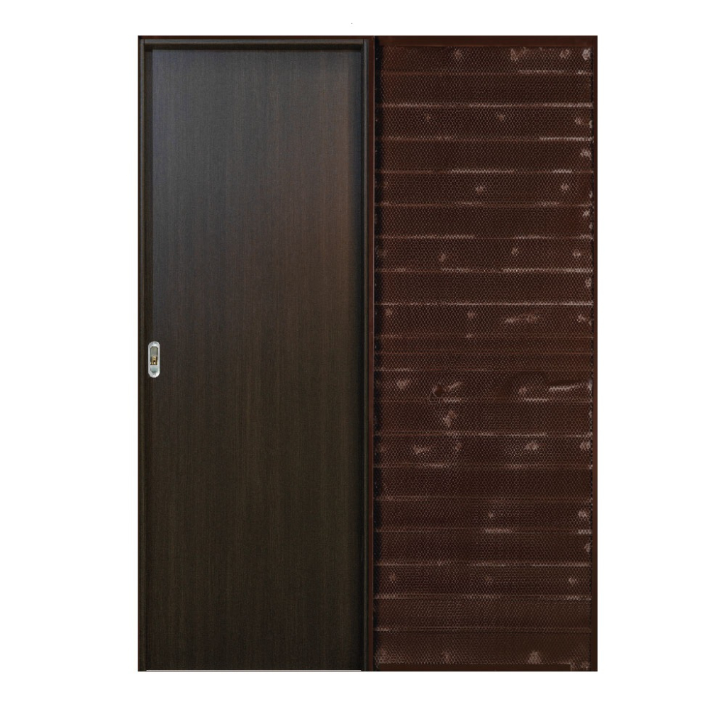 Puerta Embutir Oblak Teks (L) Wengue Marco de Madera Combinado 60x10