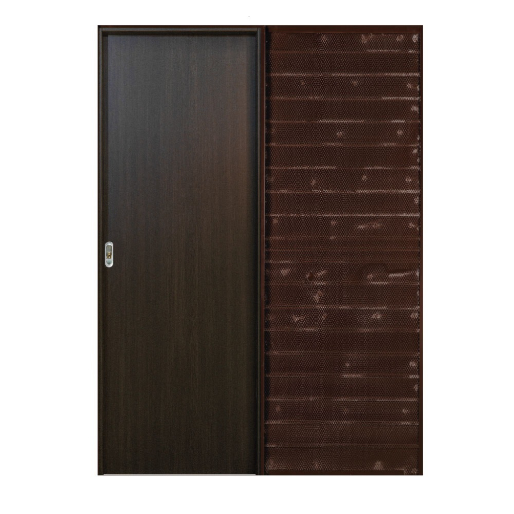 Puerta Embutir Oblak Teks (L) Wengue Marco de Madera Combinado 60x15