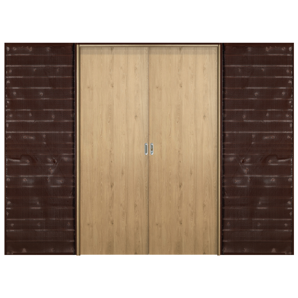 Puerta Embutir Oblak Teks (L) Roble Nat Marco de Madera Combinado 120x10