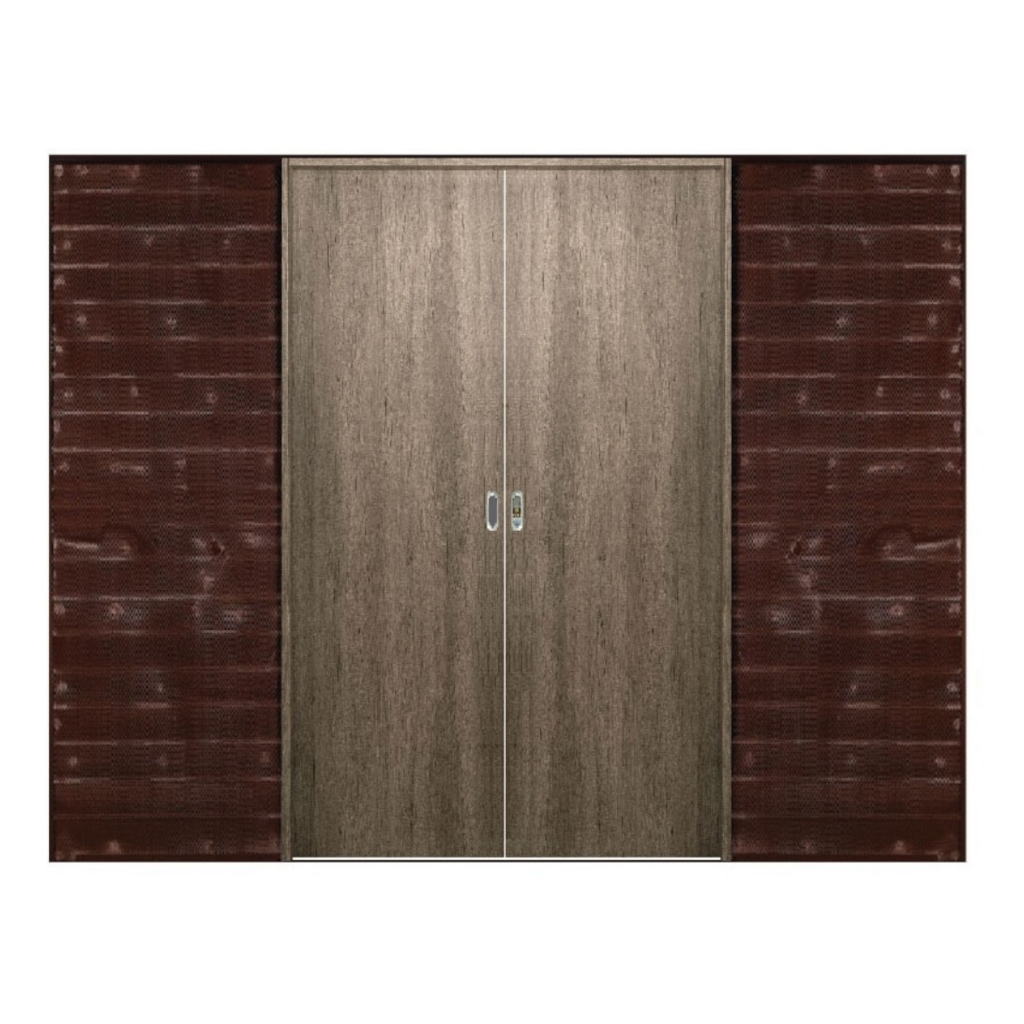 Puerta Embutir Oblak Teks (L) Nogal Marco de Madera Combinado 120x10