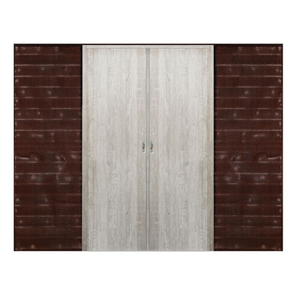 Puerta Embutir Oblak Teks (L) Nevada Marco de Madera Combinado 120x10