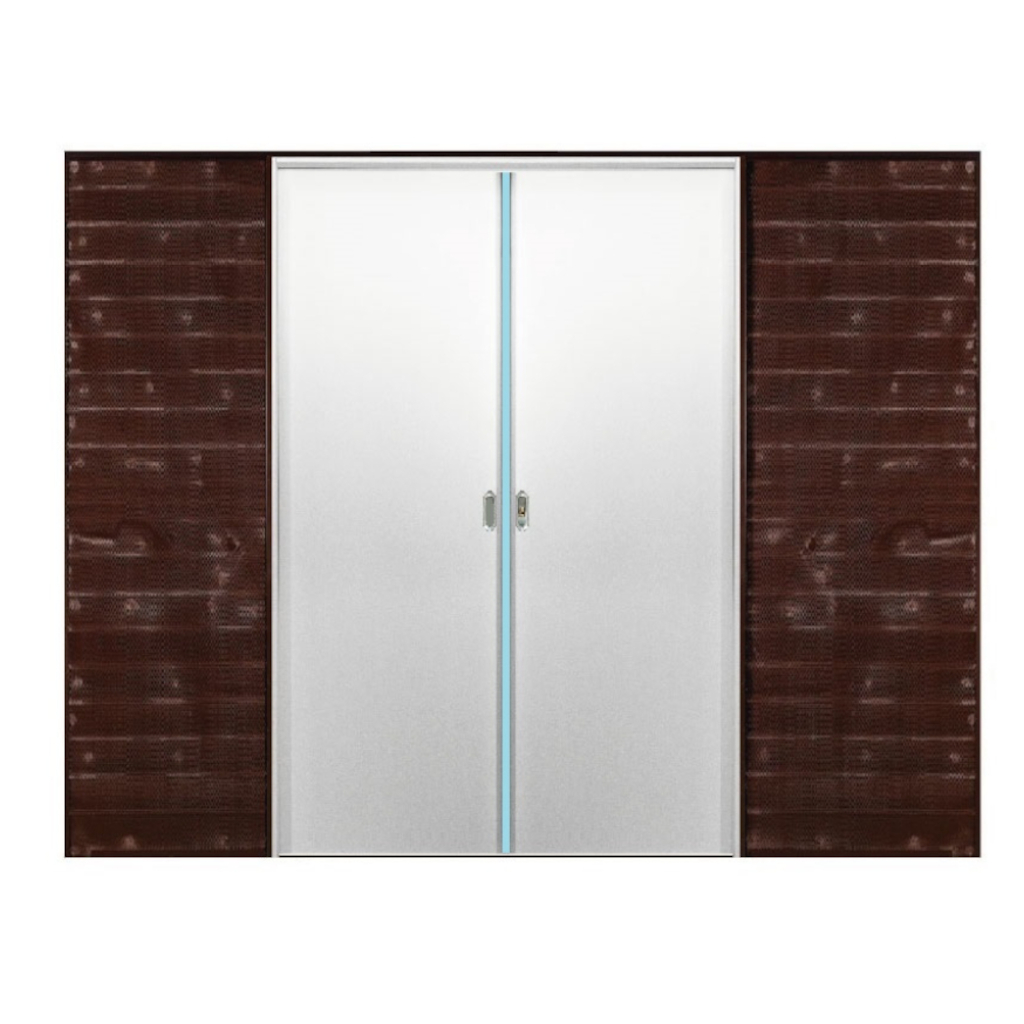 Puerta Embutir Oblak Teks (L) Blanco Marco de Madera Combinado 120x15