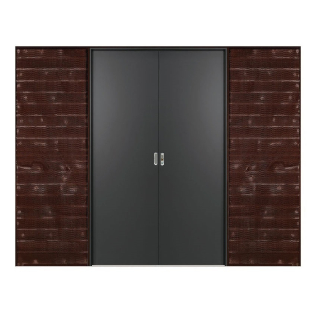 Puerta Embutir Oblak Teks (L) Grafito Marco de Madera Combinado 160x10