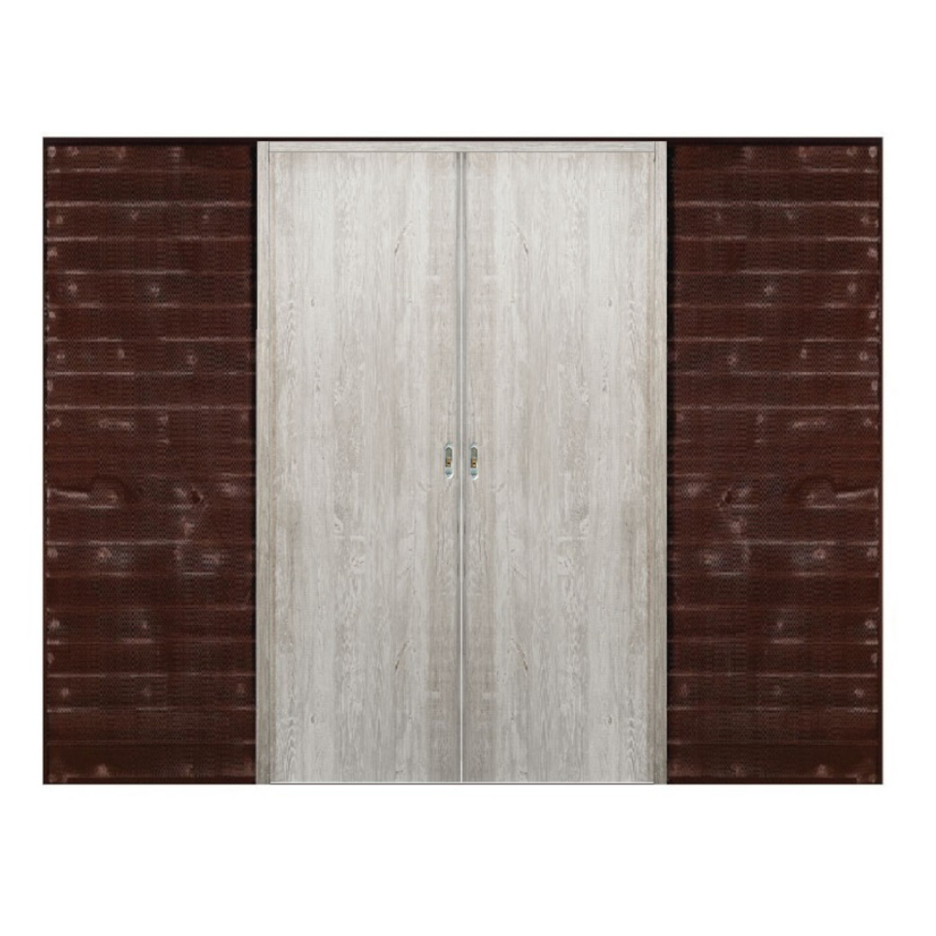 Puerta Embutir Oblak Teks (L) Nevada Marco de Madera Combinado 140x15