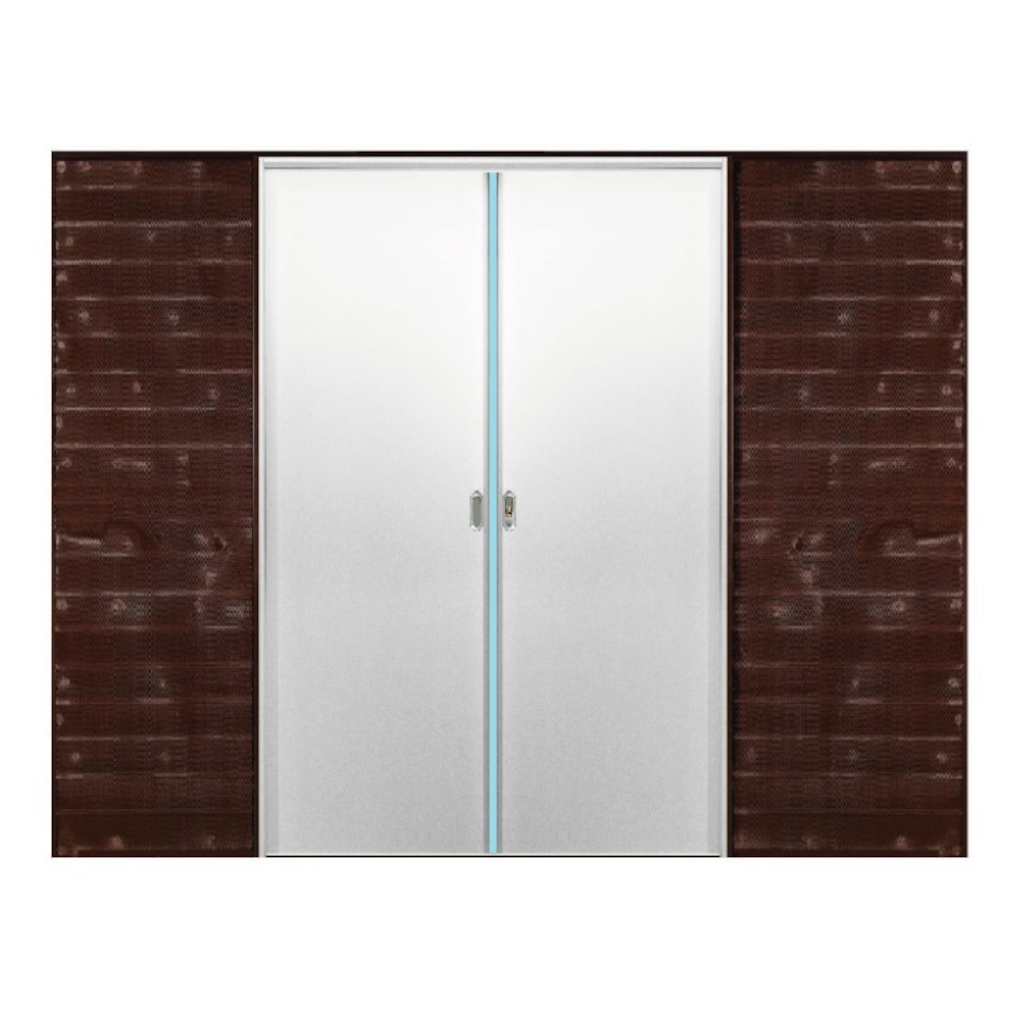 Puerta Embutir Oblak Teks (L) Blanco Marco de Madera Combinado 140x15
