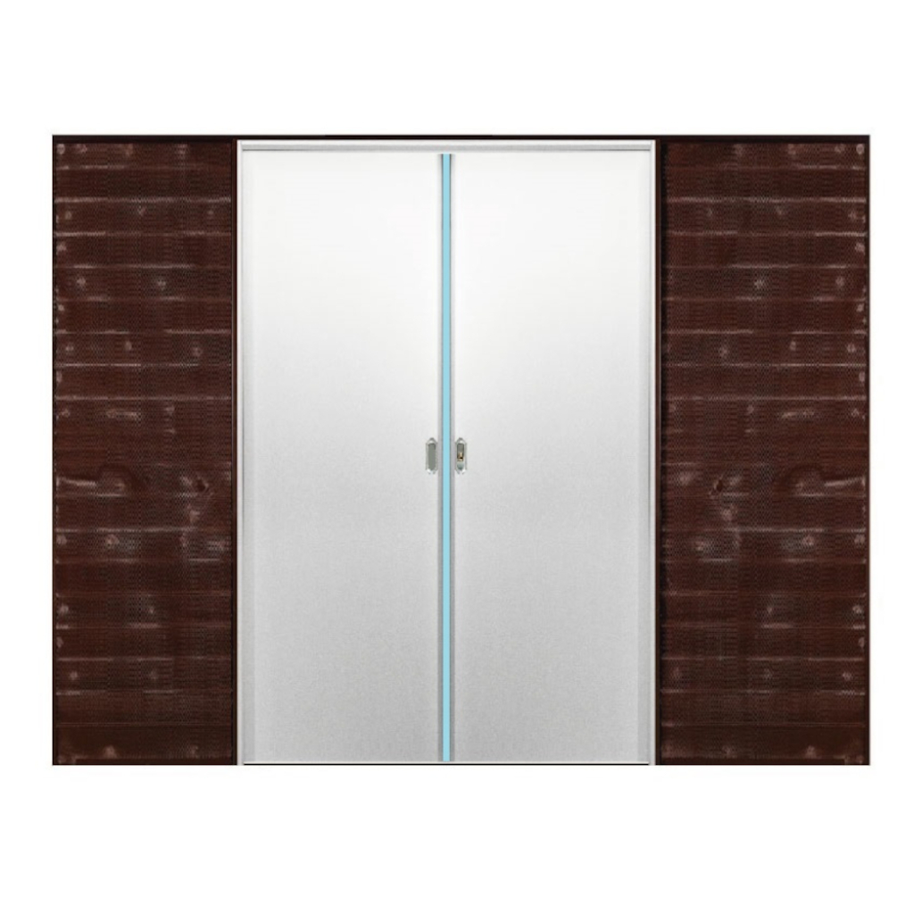 Puerta Embutir Oblak Teks (L) Blanco Marco de Madera Combinado 160x15