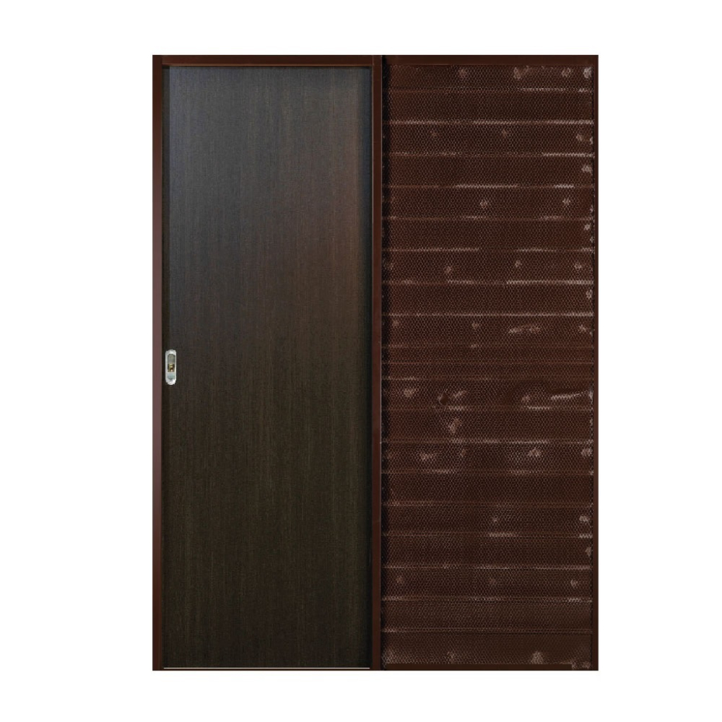 Puerta Embutir Oblak Teks (L) Wengue Marco de Chapa 60x15