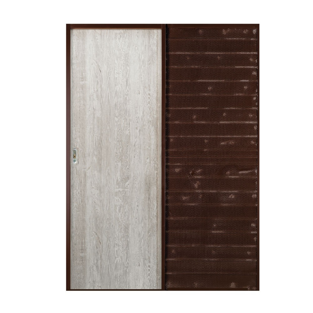 Puerta Embutir Oblak Teks (L) Nevada Marco de Chapa 60x15