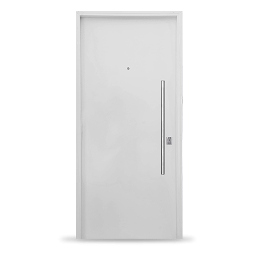 Puerta Simple De Abrir Izquierda Barmetal Platí Acero Blanco Pintfinal 80 1830PFB