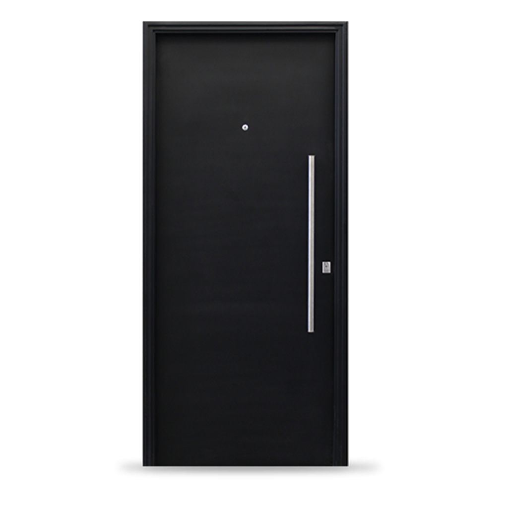 Puerta Simple De Abrir Izquierda Barmetal Platí Acero Negro Pintfinal 80 1830PFN