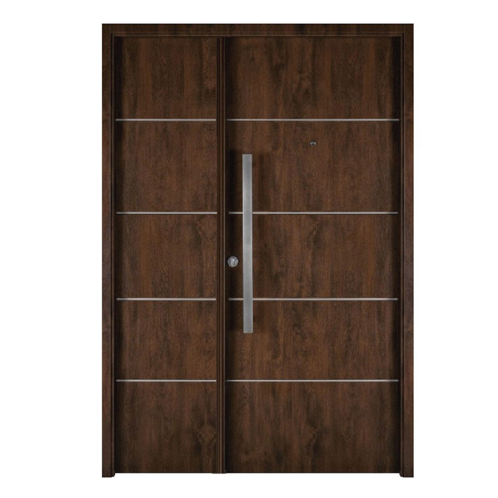 Puerta Residencial Con Un Lateral Ciego Oblak Innova M1983C Cedro 80 Derecha