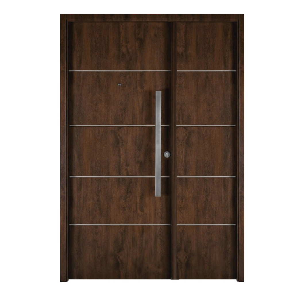Puerta Residencial Con Un Lateral Ciego Oblak Innova M1983C Cedro 80 Izquierda