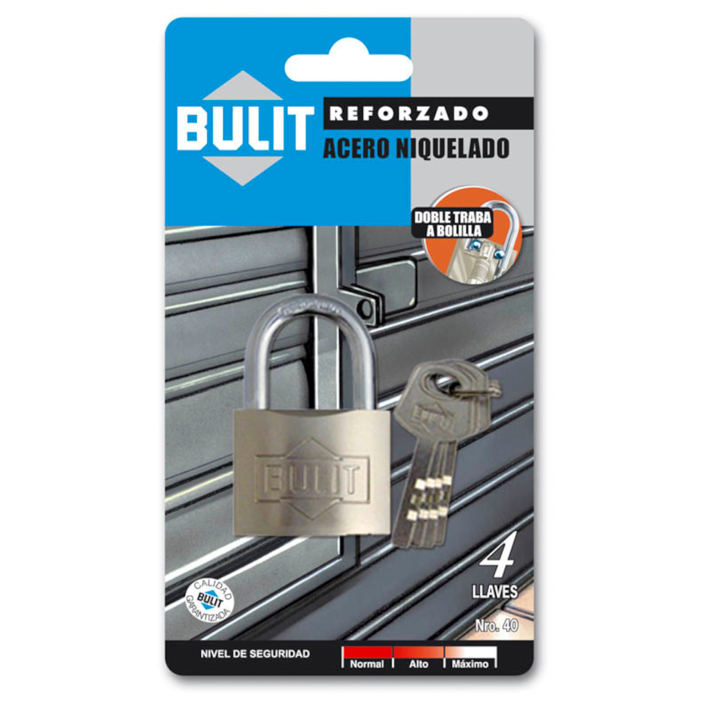 Candado Acero Niquelado Bulit 40Mm CDB AR 40