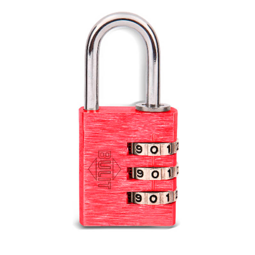 Candado Aluminio Bulit 20Mm Combinacion Rojo CDB C3 20 AR