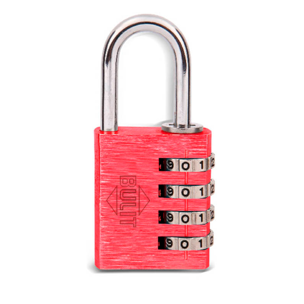 Candado Aluminio Bulit 40Mm Combinacion Rojo CDB C4 40 AR