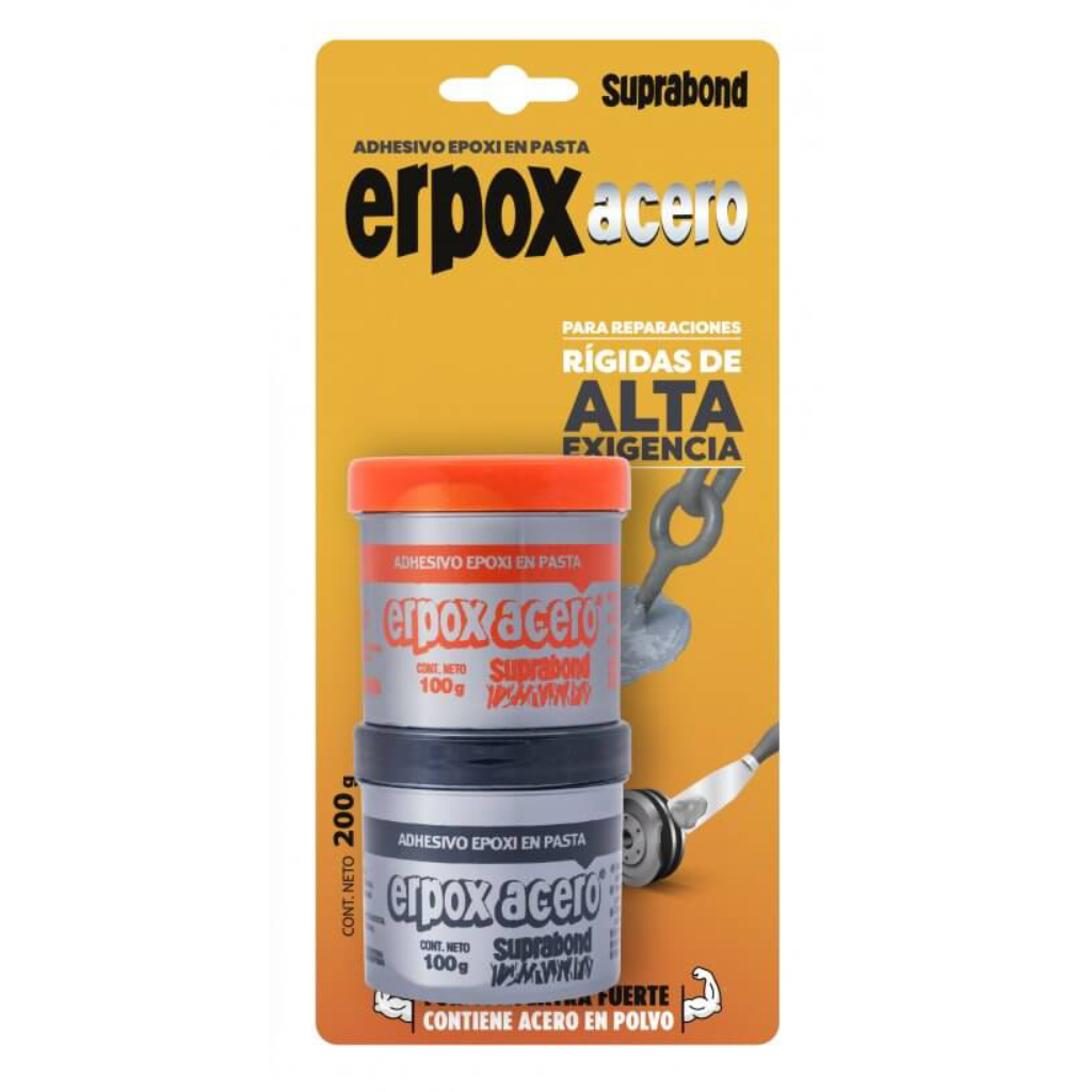 Adhesivo Epoxi Suprabond Pasta Acero 200Gr EX A