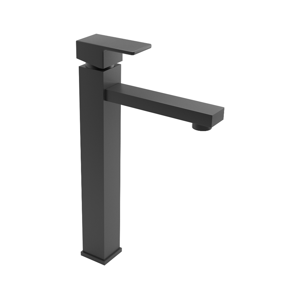 Griferia Lavatorio Alto Monocomando Estalgrif Quartier Black 810/012-10