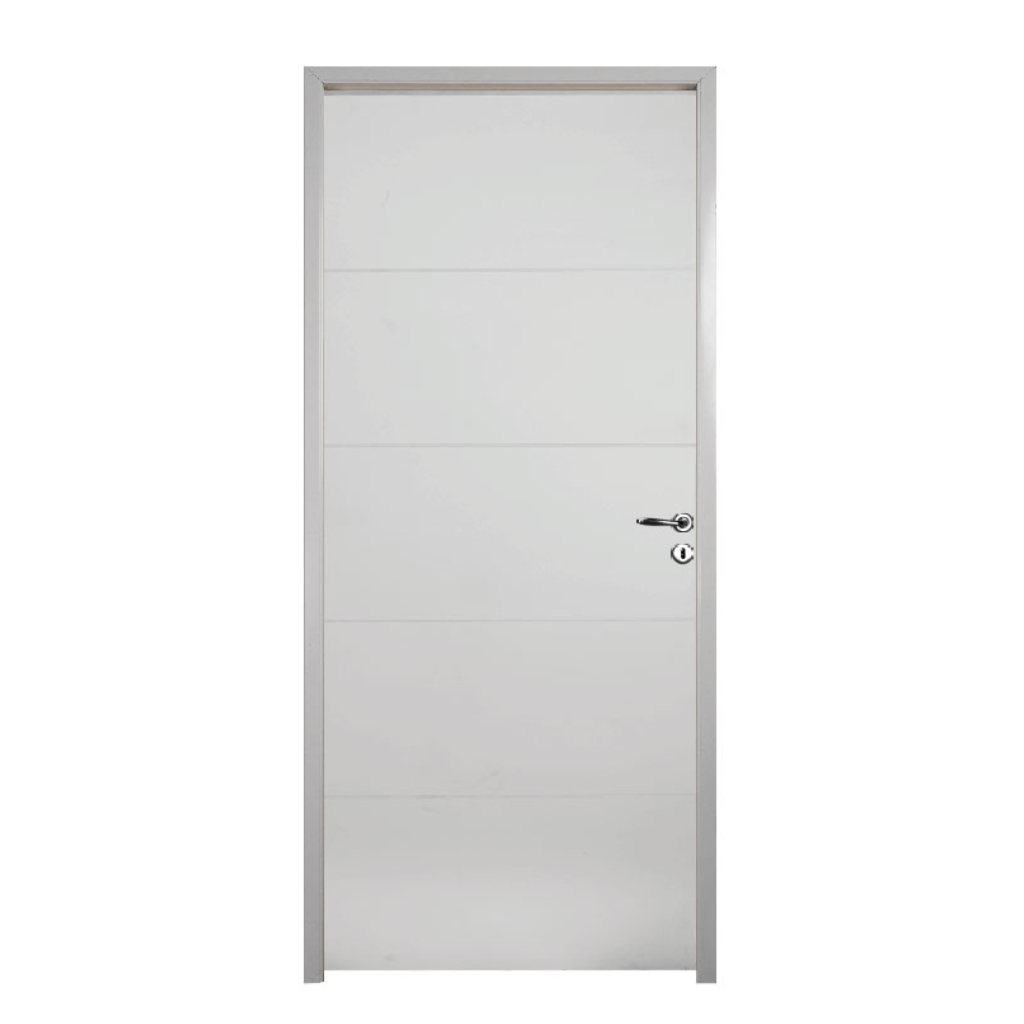 Puerta Placa Oblak Dommo (H) Sc Marco de Aluminio Fijo Blanco 90x10 Izquierda