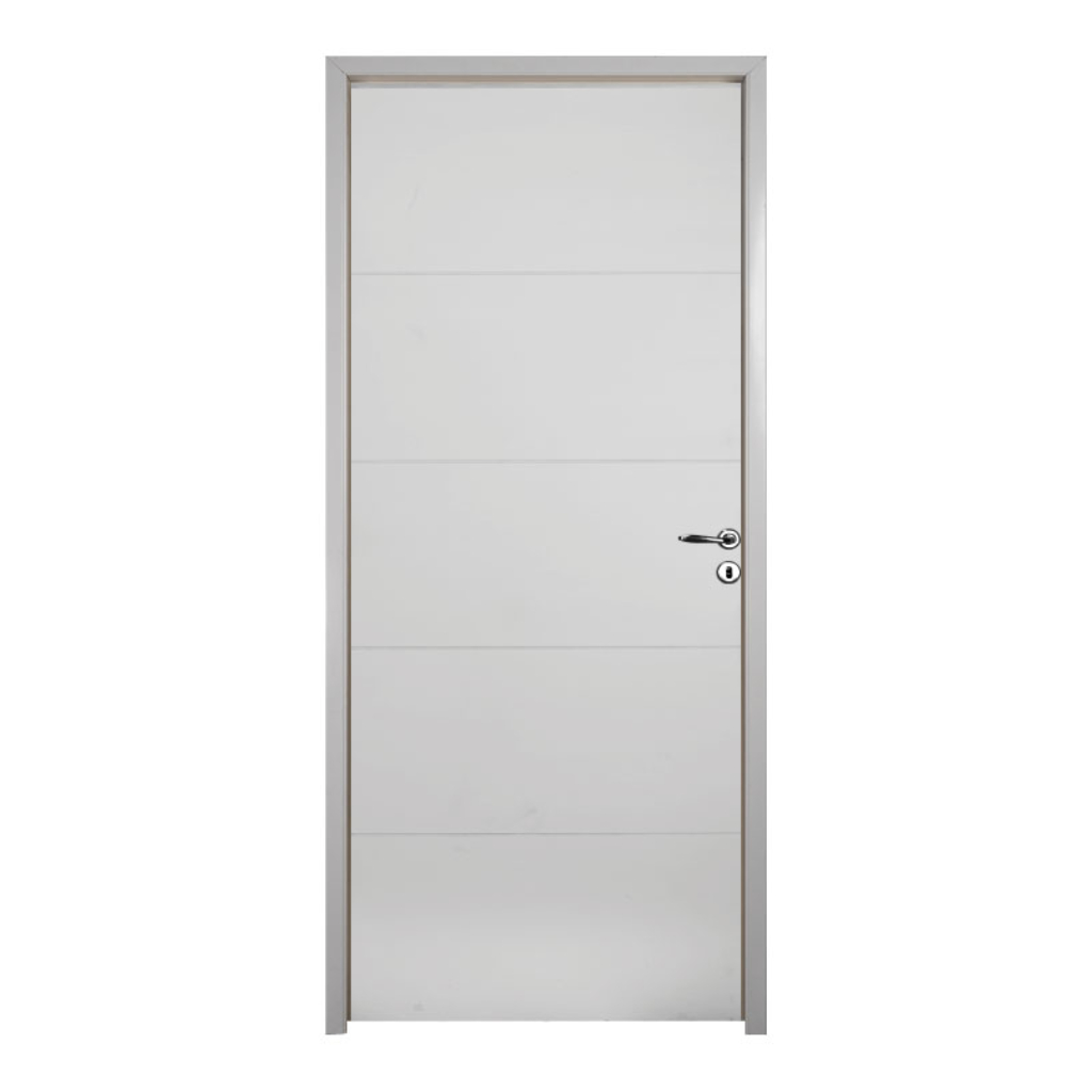 Puerta Placa Oblak Dommo (H) Sc 2,20 Marco de Aluminio Fijo Blanco 90x10 Izquierda