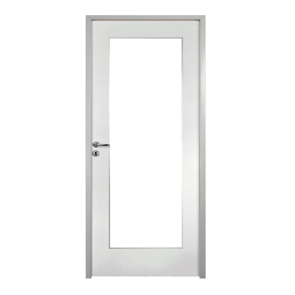 Puerta Placa Oblak Dommo (Vid) Sc Marco de Aluminio Fijo Blanco 70x10 Derecha