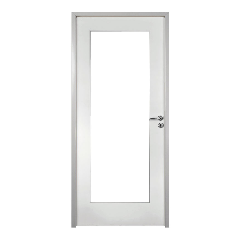 Puerta Placa Oblak Dommo (Vid) Sc Marco de Aluminio Fijo Blanco 70x10 Izquierda