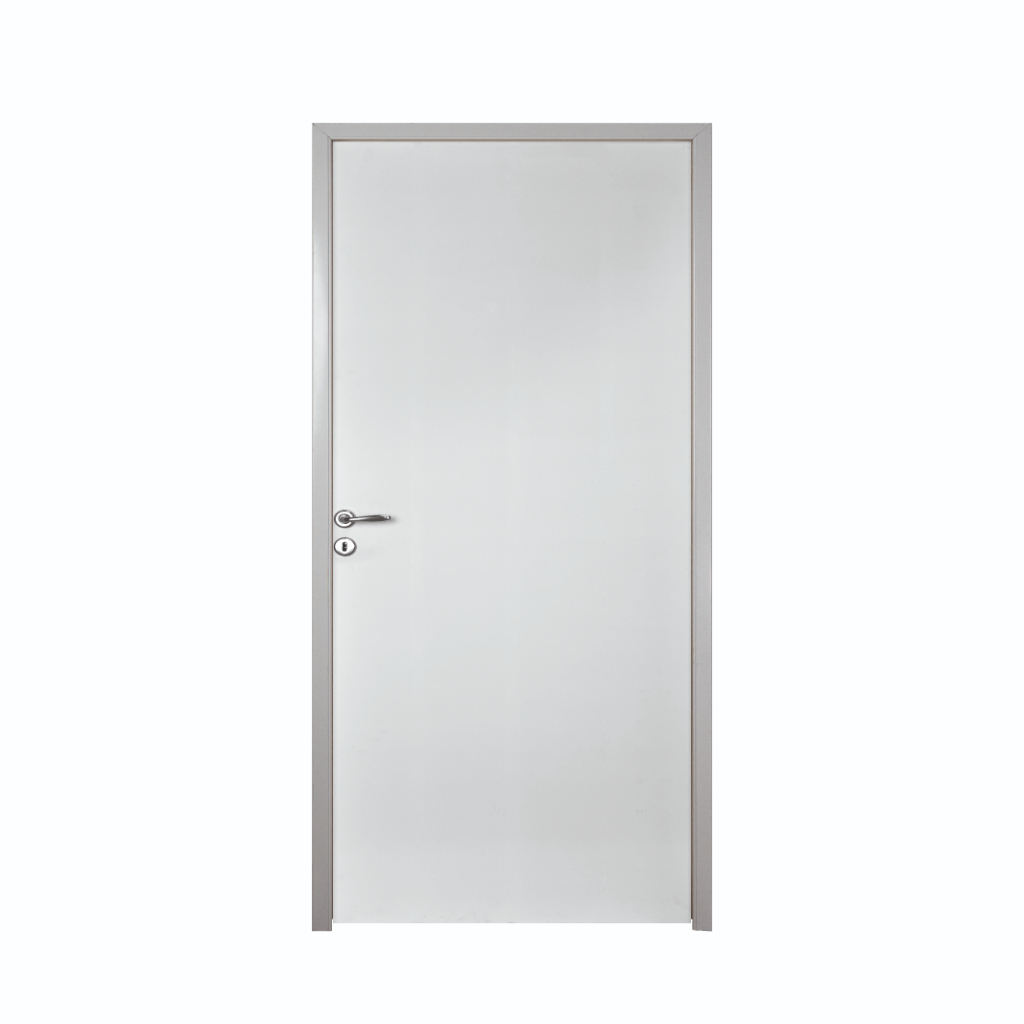 Puerta Placa Oblak Dommo (L) Sc Marco de Aluminio Fijo Blanco 90x10 Derecha