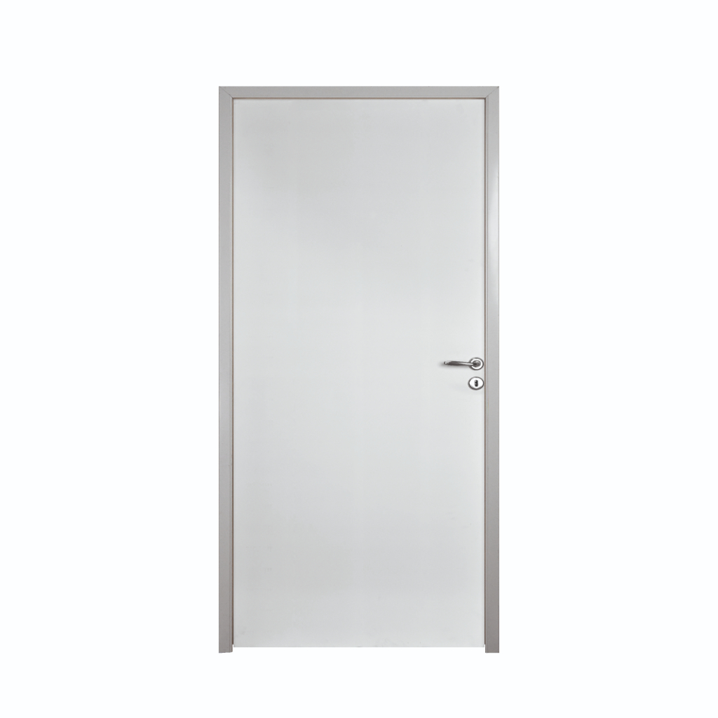 Puerta Placa Oblak Dommo (L) Sc Marco de Aluminio Fijo Blanco 90x10 Izquierda
