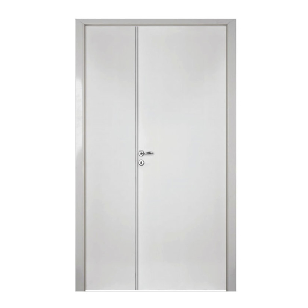 Puerta Placa Oblak Dommo (L) Sc Marco de Aluminio Blanco 60+30x10 Derecha