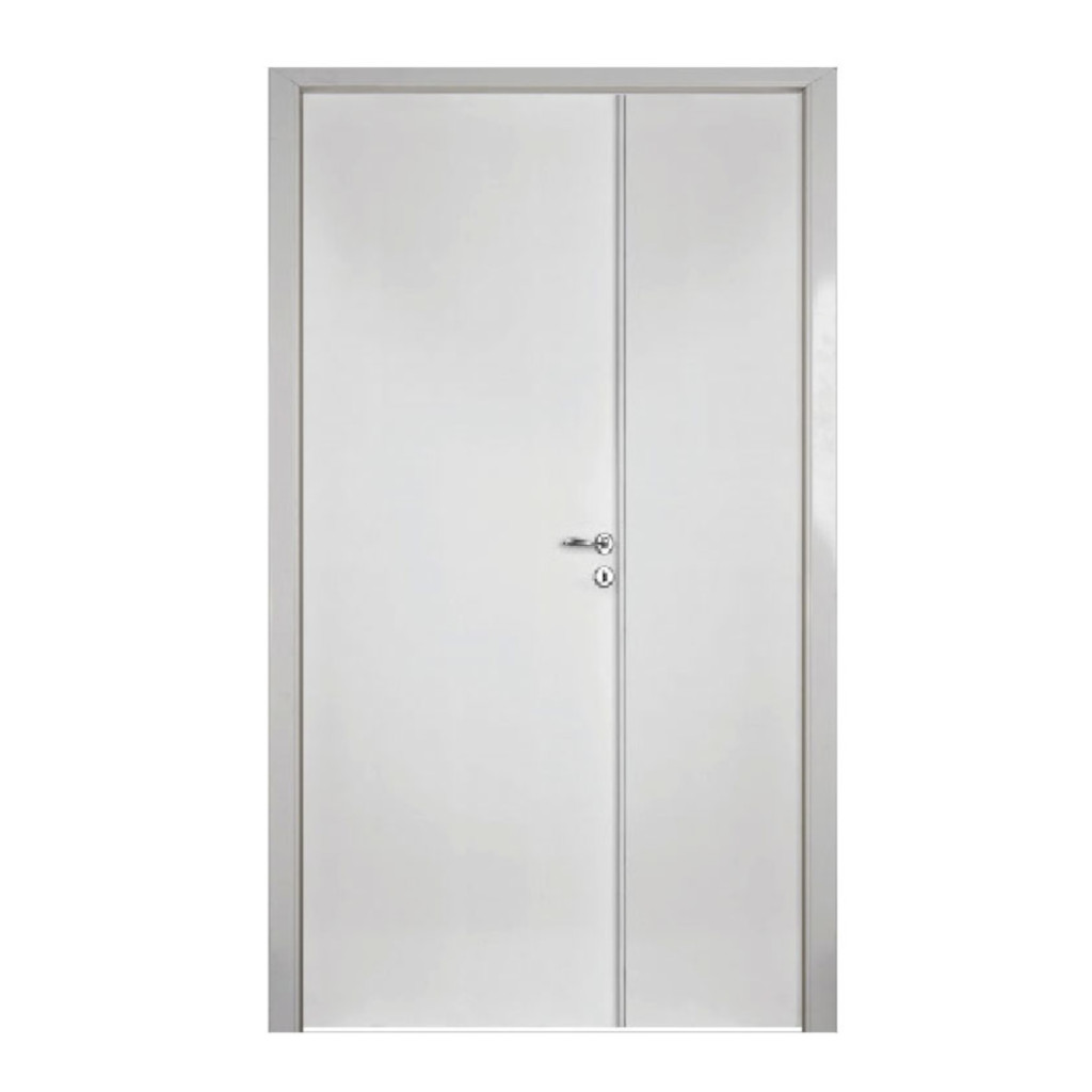 Puerta Placa Oblak Dommo (L) Sc Marco de Aluminio Blanco 60+30x10 Izquierda