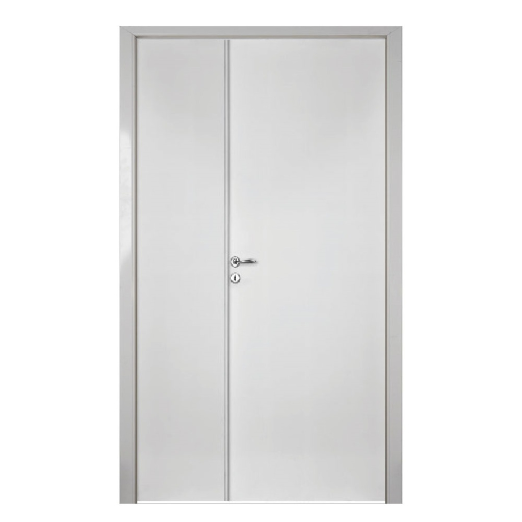 Puerta Placa Oblak Dommo (L) Sc 2,20 Marco de Aluminio Blanco 60+30x10 Derecha