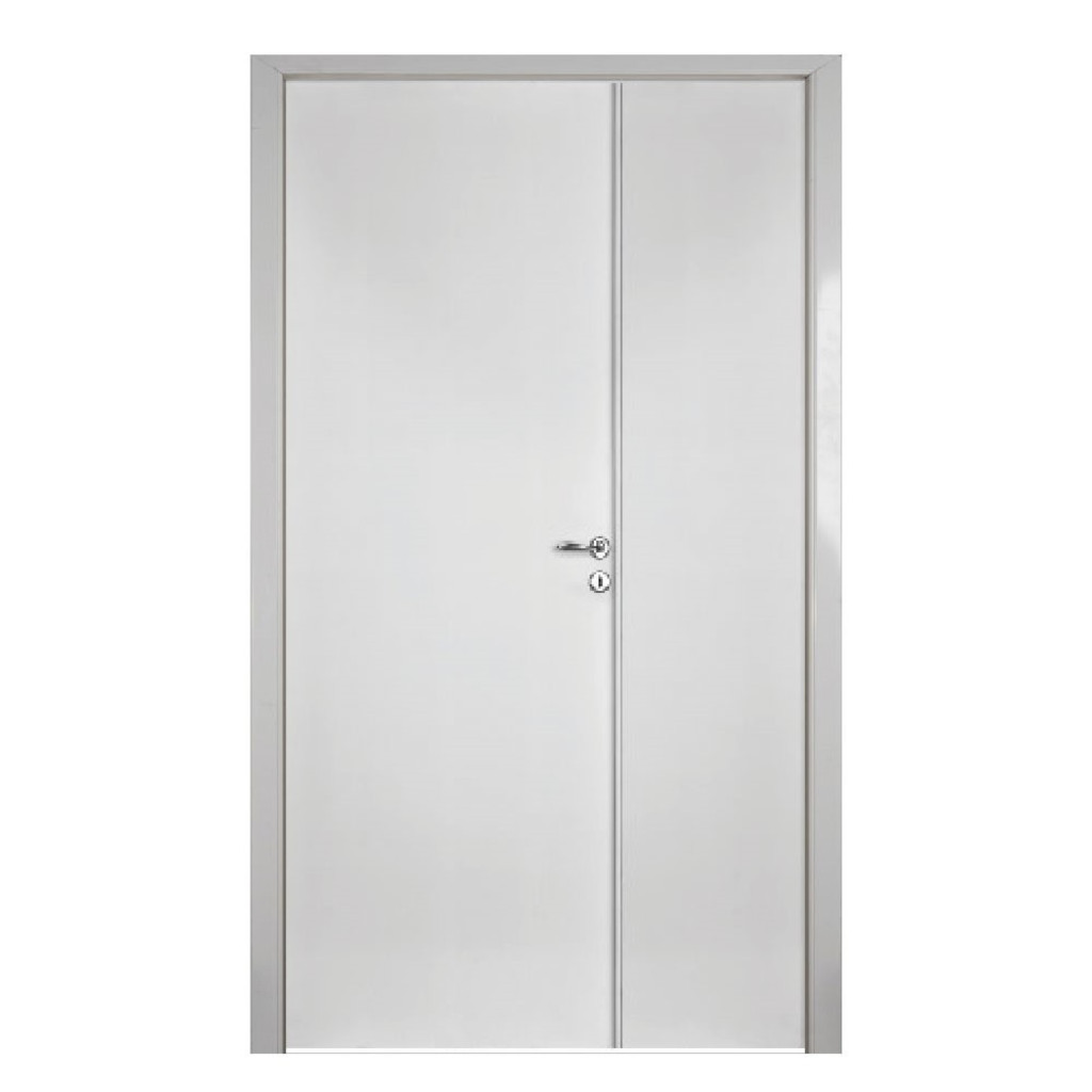 Puerta Placa Oblak Dommo (L) Sc 2,20 Marco de Aluminio Blanco 60+30x10 Izquierda