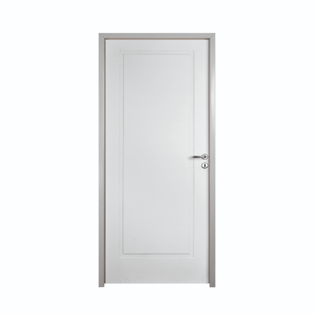 Puerta Placa Oblak Capri 1 Tablero Recto Sc Marco de Aluminio Fijo Blanco 80x10 Izquierda