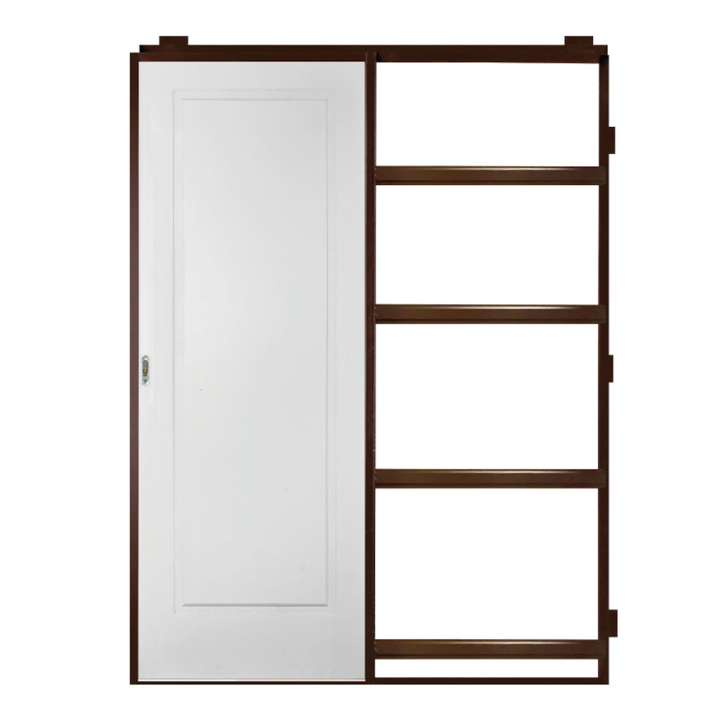 Puerta De Embutir Oblak Capri 1 Tablero Recto Marco De Chapa 70x10 Yeso
