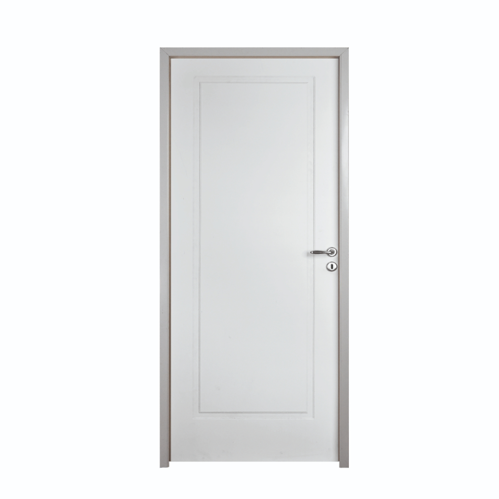 Puerta Placa Oblak Capri 1 Tablero Recto Sc 2,20 Marco de Aluminio Fijo Blanco 80x10 Izquierda