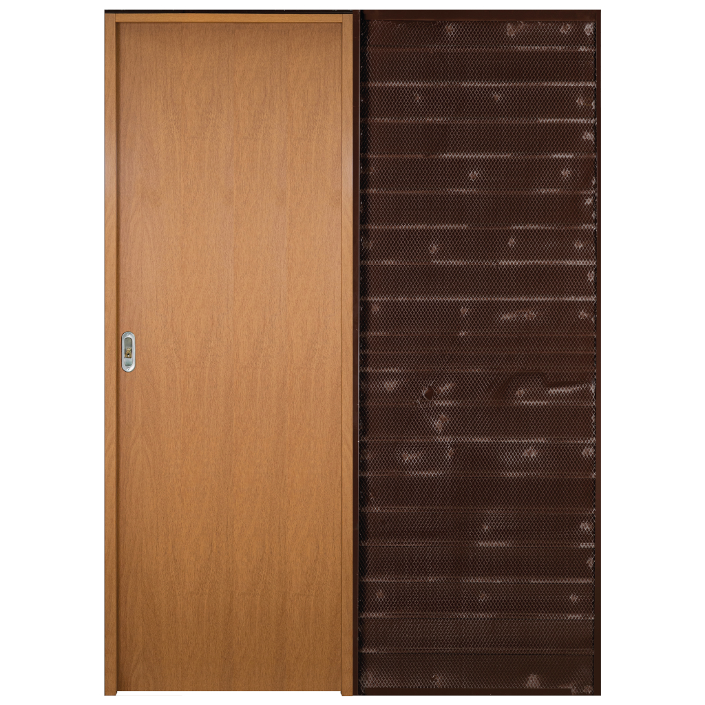 Puerta Embutir Oblak Practika Curupi Marco de Madera Combinado 80x10