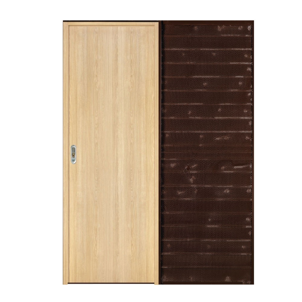 Puerta Embutir Oblak Practika Lenga Marco de Madera Combinado 70x15