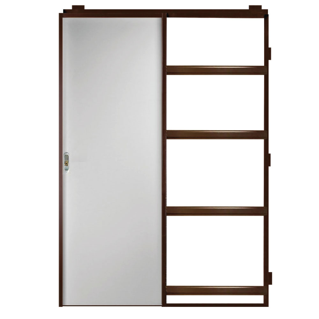 Puerta Embutir Oblak Practika Blanco Marco de Chapa 60x10 Yeso