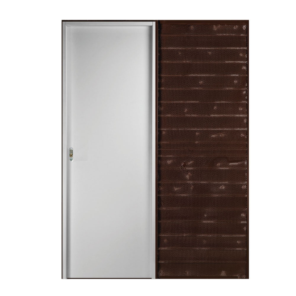 Puerta Embutir Oblak Practika Blanco Marco de Madera Combinado 60x15