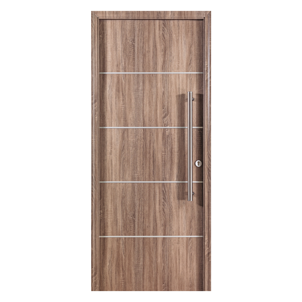 Puerta Oblak Eterna M1183 Multip. Nogal 80 Marco de Chapa Izquierda