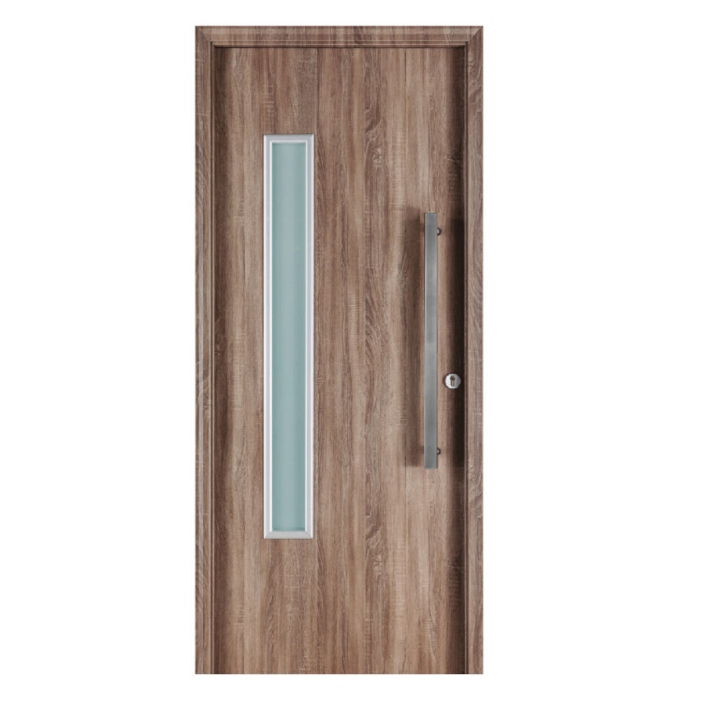 Puerta Oblak Eterna M1188 Multip. Nogal 80 Marco de Chapa Izquierda