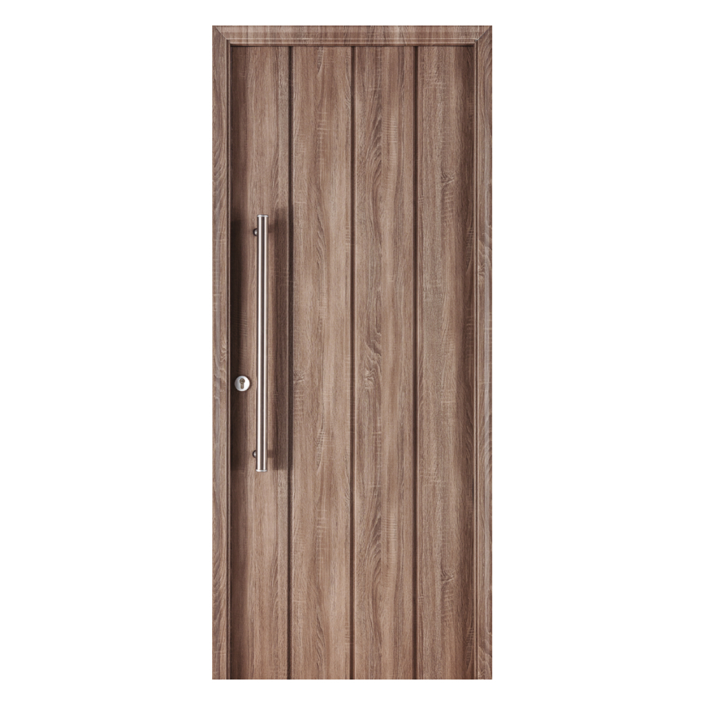 Puerta Oblak Eterna M1115 Multip. Nogal 2,20 80 Marco de Chapa Derecha