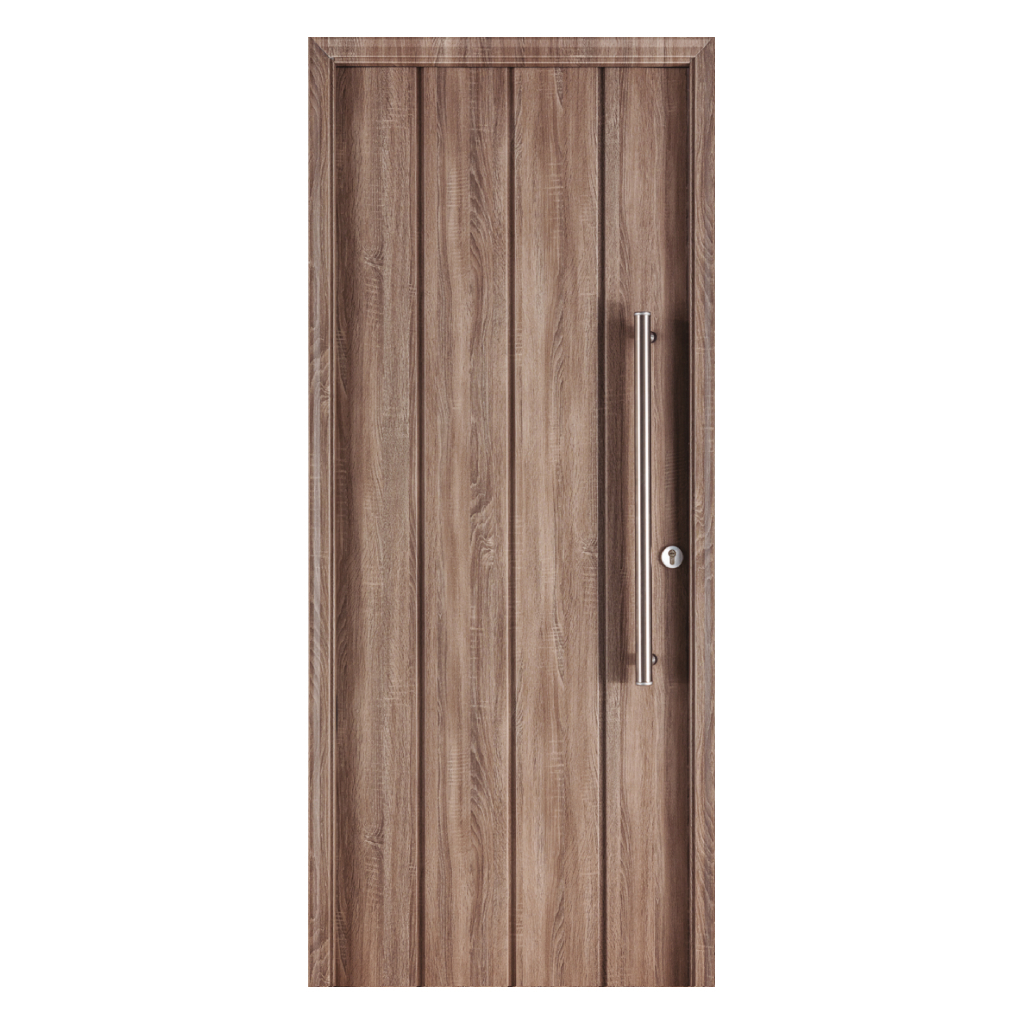 Puerta Oblak Eterna M1115 Multip. Nogal 2,20 80 Marco de Chapa Izquierda
